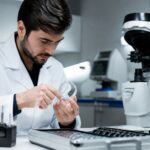 oculista trabalhando na ótica
